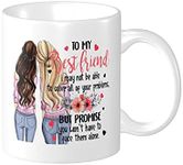 Wisedeal To My Best Friend Coffee Mug, BFF Bestie Matching Birthday Gifts for Soul Sister Friend, Friends Forever, Friendship Present Tea Cup for Her Women 11oz Ceramics White