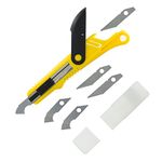 Modelcraft PKN4150/S Plastic Cutter Scriber Tool & 5 Spare Blades, Yellow/Black, 16.5cm