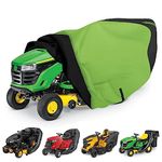 Riding Lawn Mower Cover with Bagger Attachment, Universal Fit Decks up to 54" with Bagger, 600D Oxford Cloth Riding Lawn Mower Cover with Windproof Buckle for Snow Rain Dust Hail Protection