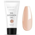 Makartt Poly Nail Gel 50ML Nude Nature Puce Nail Extension Gel Builder Nail Gel Trendy Nail Art Design Nail Extension Gel Salon Nail Easy DIY