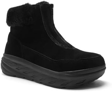 Boys Girls Kids Arch Support Diabetic Wide Walking Shoes: Comfort Casual Arch Support Orthotic Warm Kids Winter Boots, Plantar Fasciitis Pain Relief Orthotic Fashion Walking Shoes Black Little Kid 3