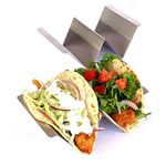 Taco Holder - Taco Holders - Taco Stand - Taco Tray - Taco Rack - Stainless Steel Taco Holder (Holds 2 Tacos - 2 Pack)