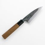 HONMAMON "MOTOKANE" Ko-Deba Hocho (Small Deba Kitchen Knife) 105mm(ABT 4.1"), Blade Edge : "Aogami Steel", Kurouchi, Double Bevel