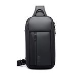 FANDARE Sling Bags Business Chest Pack Men One Shoulder Backpacks Unbalance Ultralight Sport Crossbody Bags for Work Commuter Outdoor Travel Running Gym Daypacks Waterproof Polyester Black