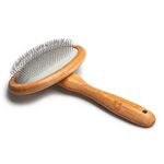 Heads Up For Tails Bamboo Slicker Brush for Dogs & Cats - S Grey