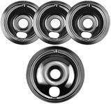 WB31M19 WB31M20 Porcelain Drip Pan Bowls - Includes 1 Pack 8-Inch WB31M19 and 3 Pack 6-Inch WB31M20 - Replacement for Ken-more GE Hotpoint Burner Electric Range