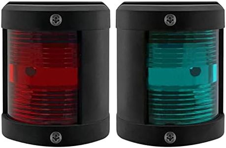 ISURE MARINE Boat Green Starboard and Red Port Side Black Stern LED Navigation Light 90° IP66 Anchor Signal Mast Light