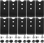 Frienda 10 Pcs Metal Belt Clip Buckle Spring Hook Belt Clip with 10 Pairs Rivets for Belt Bag Leather DIY (Black)