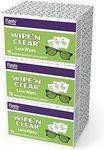 Flents Eyeglass Cleaner Lens Wipes - 225 Count (3 Boxes of 75) Individually Wrapped Pre-Moistened Cleaning Cloths Anti-Streak for Eyeglasses, Sunglasses, Phone Screens, Computer Monitors