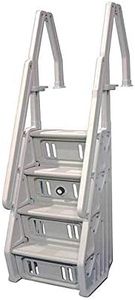 Vinyl Works IN Deluxe 32" Adjustable In-Step Above Ground Pool Ladder, Taupe