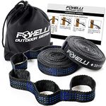 Foxelli Hammock Straps XL - Camping Hammock Tree Straps Set with Carabiners & Bag, 2000 LBS No-Stretch Heavy Duty Straps for Hammock, 40 + 2 Loops, Adjustable, Lightweight, Portable & Easy to Set Up