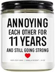 Younift 11 Years Candle, 11 Year Anniversary, Gifts for Him, Her, 11th Wedding Anniversary, Gifts for Wife, Husband, Couples, Funny Gifts, 11th Anniversary Steel Gifts, I Love You