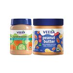 VEEBA Breakfast - Carrot N Cucumber Sandwich Spread 250g, & Peanut Butter Crunchy Jar 340g Combo
