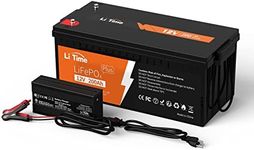 LiTime 12V 200Ah Plus LiFePO4 Battery with 14.6V 20A Dedicated Lithium Battery Charger; Built-in 200A BMS, 4000+ Cycles, Perfect for RV, Solar, Marine, Overland, Off-Grid Application