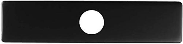 Bathfinesse 10" Kitchen or Bathroom Sink Faucet Black Hole Cover Deck Plate Square Stainless Steel Escutcheon for Covering Unused Mounting Holes,P-111-B