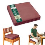 The White Willow Chair Cushion Pad – HR & Memory Foam Seat Cushion for Chair, Car & Floor – Tailbone, Hip & Back Pain Relief – Office & Home Sitting Pillow – 20" L x 20" W x 3" H – Raspberry