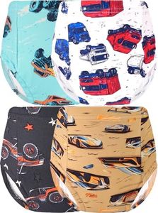 BliBliTaTa Boys Training Underwear Pants 4-Pack Toilet Potty Underpants Cotton Absorbent Padded Reusable Leak Resistant Feel Wet For Toddler Baby 2t 3t Jeep Car Van