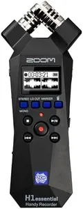 Zoom H1essential Stereo Handy Recorder (2024 Model, Essential Series) with 32-Bit Float, Accessibility, X/Y Microphones, USB Microphone, Portable, for Musicians, Podcasters, Filmmakers