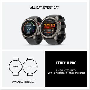 Garmin fēnix 8 Pro LTE GPS Smartwatch 47mm – AMOLED, Graphite