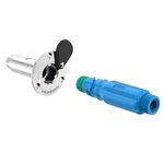 Aquor Marine Deckwash, Easy Installation Water Deck Fill for Boats, Stainless Steel Flush-Mount Leak-Free Hose Quick Connection with Check Valve, ½” NPT (f) x ¾” GHT (m)