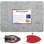 ZOMONETI 17" x 13.5" Wool Pressing Mat 100% New Zealand Felted Wool Ironing Mat Pad Blanket for Quilter, Sewing, Quilting Supplies and Notions
