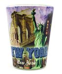 New York Color Photo Landmarks Shot Glass