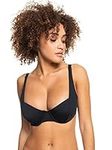 Roxy Women's Standard Solid Beach Classics Underwire D-Cup Bikini Top, Anthracite 22, Large