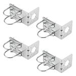 PHLKJL Double U-Bolts Antenna Pole Mount Bracket to Wall,Signal Booster Mast Clamp Adjustable Angle Outdoor(4Packs).
