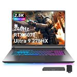 ASUS ROG Strix G18 18" WQXGA 240Hz Gaming Laptop, Intel Ultra 9 275HX, NVIDIA RTX 5070 8GB GDDR7, 32GB DDR5, 1TB Storage, RGB Backlit Keyboard, FHD IR Camera, Win 11, Gray (Renewed)