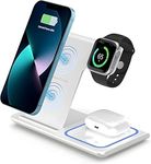 Talabat 15W Wireless Charger Series PD & Qi-Certified with Type C Cable for i-Phone 15/15 Plus/15 Pro/15 Pro Max,14/14 Plus/14 Pro/14 Pro Max, 13/12/11 Series - Black (WHT_3IN1_Stand)