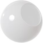 KASTLITE 6" White Acrylic Lamp Post Globe | Smooth Textured with 2.81" Neckless Opening | Manufactured in the USA | Plastic Light Cover - Not Glass
