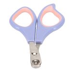 Pet Nail Trimmers, Safety 2mm Conical Hole Cat Nail Clippers Prevent Blood Line Cutting Save Effort Multipurpose Stainless Steel for Pets for Home (Purple Pink)