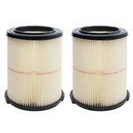 2 Pack Replacement Filter for Craftsman CMXZVBE38754 009-38754 Red Stripe General Purpose, Wet Dry Vac Filter Fits for 5 to 20 Gallon Shop Vacuums