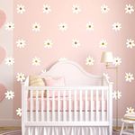 36pcs Daisy Wall Decal, White Daisy