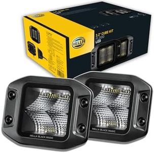 HELLA 1FA358176831 Black Magic 12/24V Mini LED Light Bar & Driving lamp for Off Road, 4WD, SUV & Truck, Cube Kit 3.2 Inch, 3000 Lumen with Flood Beam, Flush mount