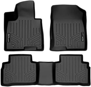 SMARTLINER All Weather Custom Fit Black 2 Row Floor Mat Liner Set Compatible with 2022-2023 Hyundai Tucson