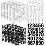 12 Sheets 500 Pieces Iron on Letters and Numbers, 2 Inch Iron on Vinyl Letters for Clothing, Heat Transfer Letters with A-Z PU Alphabets Sticker, Iron Letters for Fabric, T-Shirt Printing DIY Craft