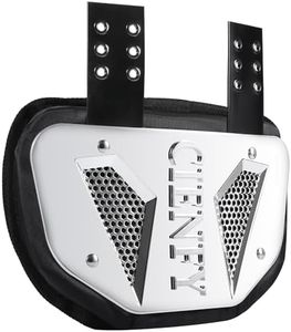 Cienfy Football Back Plate for High-Impact Protection, Universal Football Backplate for Shoulder Pads, for Youth and Adult (Silver, Adult)