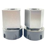 ALTBET ER-32 Collet Chucks Block Set of 2 Square and Hex Workholding Holder for CNC Lathe Engraving Cutting Machine