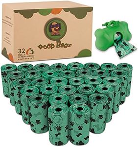 YUEHAO, Bolsas para Caca de Perro,32 Rollos/640 Unidades, 1 dispensador, Extra Grueso,Fuerte y a Prueba de Fugas Biodegradable Bolsas para Caca de Perro
