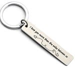 Gifts for Boyfriend from Girlfriend Long Distance Relationships Friendship Gifts Military Keychain I Love You More Than The Miles Between Us Keyring for Birthday Anniversary Christmas Gifts¡­