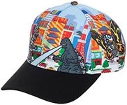 Godzilla Cityscape Monsters Cartoon All Over Print Snapback Hat for Men