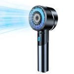 COZOME Handheld Fan, 7000RPM Turbo Portable Fan with 16H Battery, 4-Speed USB Rechargeable Mini Fan | Metal Alloy Pocket Fan, Travel Essentials for Outdoor, Travel, Office, Home | Summer Gift, Grey
