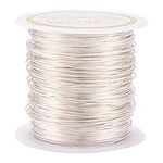 PandaHall 75.5 Feet Tarnish Resistant Copper Wire 24 Gauge Jewelry Beading Craft Wire for Jewelry Making (Silver)