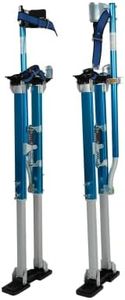 FSBNJKS 36"-50" Black Drywall Stilts Aluminum Tool Stilt with Protective Knee Pads Portabl Adjustable For Painter Walking Painting