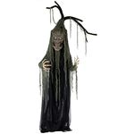 Haunted Hill Farm HHTREE-1FLS Life-Size Animated Haunted Talking Tree Prop w/Moving Mouth Indoor/Outdoor Halloween Decoration, Color 15