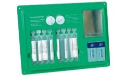 Reliance Medical REL908 Complete Eyecare Pod Station, Ideal for Minor Irritation, Sterile Saline Eye Wash Solution Kit | 20ml Pods. 24.5 cm H x 33 cm W x 2.5 cm D (Green)