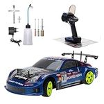 STEDMZ 1/10 Nitro RC Cars Truck for Adult 14IN Professional Fast Drift Remote Control Car Nitrogen 18CXP Nitro Engine RC Vehicle 4WD 80KM/H Metal Chassis Gas RC Cars Hobby Grade Racing Car (Blue)