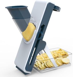 Safe Mandoline Slicer - Potato Slicer, Adjustable Vegetable Food Slicer Chopper, French Fry Cutter, Julienne Slicer, Professional 3 in 1 Chopping Artifact for Kitchen Chef Meal Prep