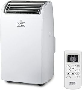 BLACK+DECKER Portable Air Conditioner, 12,000 BTU ASHRAE 128 (8,000 BTU DOE) for Rooms up to 550 Sq. Ft., Portable AC with Follow Me Remote Control and Window Kit, BPACT12WT, White